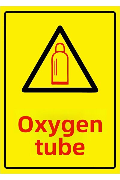 ZiPrinter لافتة تحذير أنبوب الأكسجين isg مصنوعة من مادة PVC مقاس A3 30x42 سم