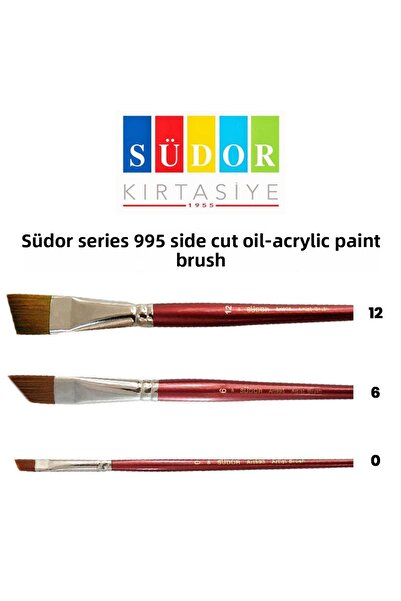 Südor Комплект синтетични четки с къса дръжка от серия 995, 3 броя