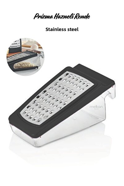 Melkan Home مبشرة سوداء من الفولاذ المقاوم للصدأ سعة 550 مل مع حاوية - شفرة م...