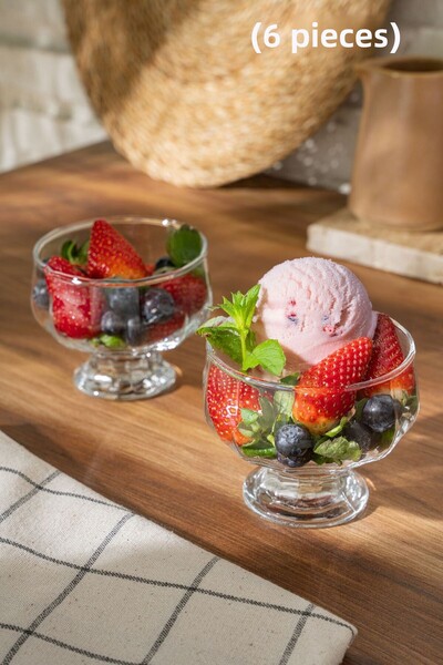 Queen’s Kitchen Berelian 6-Piece Square Glass Ice Cream Stand