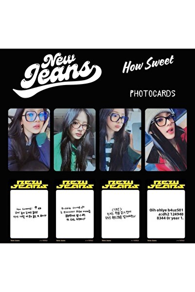 Kpop Dünyasi MINJI - Σετ φωτογραφικών καρτών ''How Sweet'' Green Jean