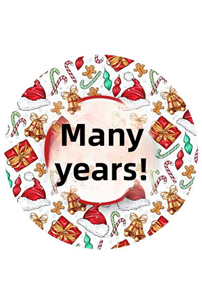 Pera Set de autocolante cu tema La mulți ani de Anul Nou - 72 bucăți 4 cm