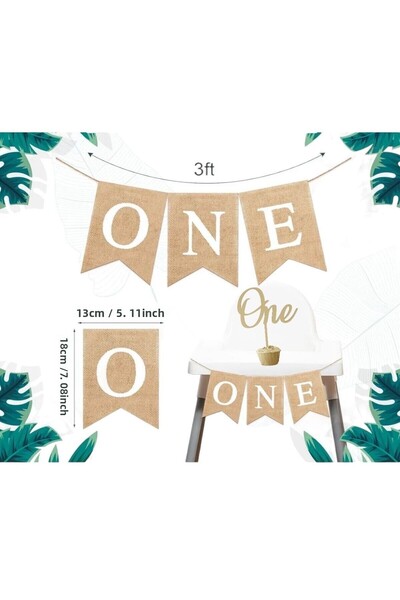 Partifabrik Kraft Happy Birthday - Σετ γενεθλίων 1 έτους 3 τεμαχίων