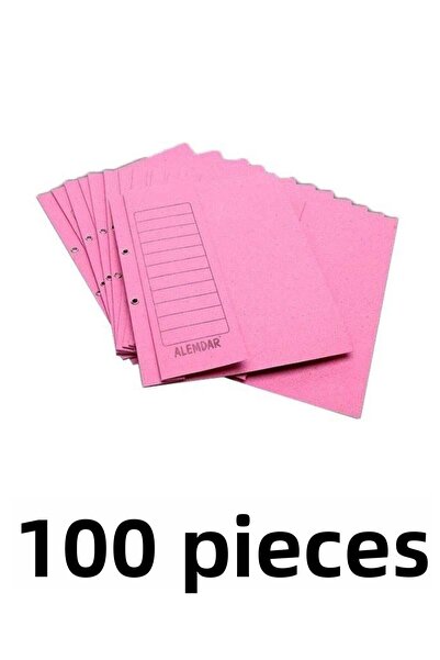 Alemdar 100 قطعة من الملفات الوردية نصف غطاء من الورق المقوى