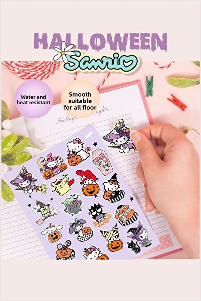 Piksel Grafik دفتر ملاحظات سانريو للهالوين، كتاب، هاتف، ملصق زجاجة