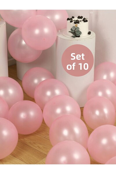 Bunloon بالون بيبي بينك المعدني – ديكور حفلات أنيق وناعم ولامع