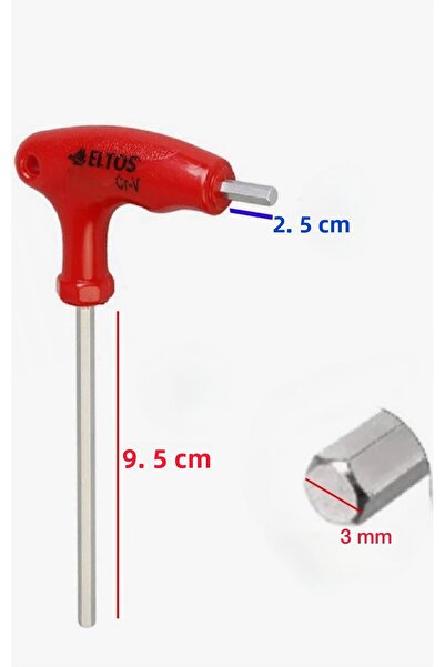 Eltos 3 mm t Type Allen Key