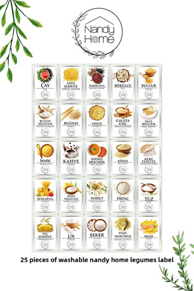 Nandy Home 1Lt Anthracite - 20-Piece Square Label Storage Set