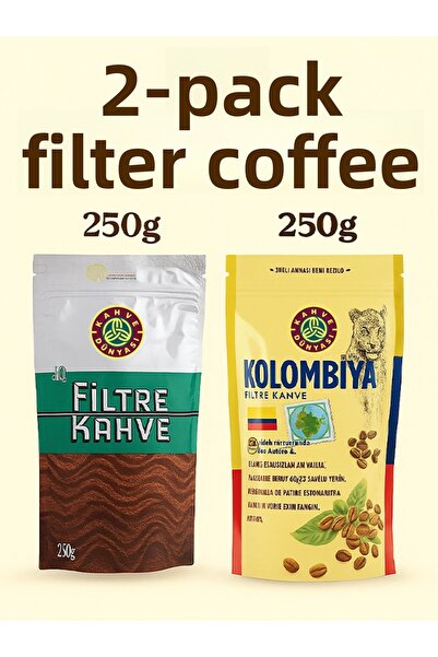 Kahve Dünyası مجموعة من قطعتين من القهوة المفلترة – كولومبيا والقهوة المفلترة...