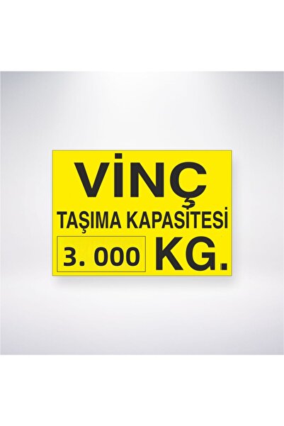 Reysa Tasarım سعة رافعة 2.000 كجم 21 × 28 ملصق لاصق لسلامة العمل