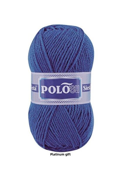 Polosu (5 bucăți) Siesta Soft 221 Blue Firețe de tricotat manual pentru vestă, cardigan, eșarfă, pulover