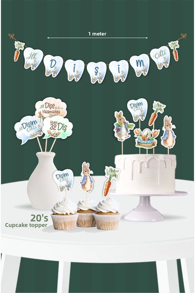 neşeli günlerim Primul meu dinți s-au început Peter Rabbit Tema Blue - Set de...