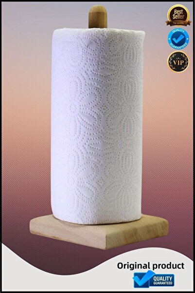 OverPazar Suport pentru prosoape din hârtie din lemn Suport pentru prosoape d...