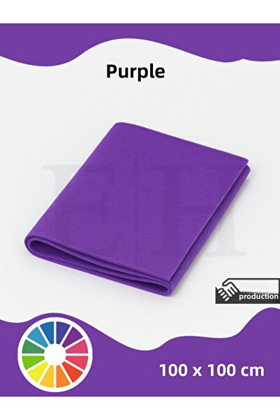 EUROLUXE 1 mm Wide Purple Color Thin Felt with Meter - Activity Felt 100 cm X...
