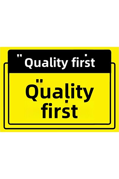 ZiPrinter الجودة أولاً. لافتة تحذير من نوعية المنتج PVC مقاس A4 21×30 سم