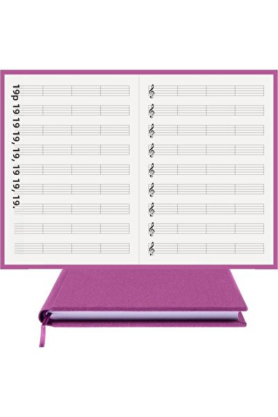 BİDEFTER كتاب الموسيقى (مفتاح اليسار)100% صناعة يدوية، خياطة يدوية (خيوط) قما...