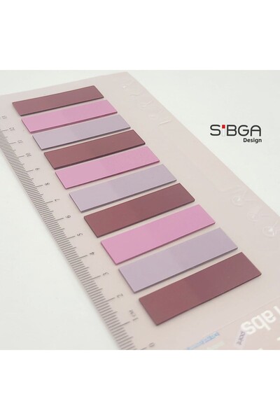 sibga tasarım Transparent Colored Post-It Note Paper - 200 Sheets Bookmark Sticker