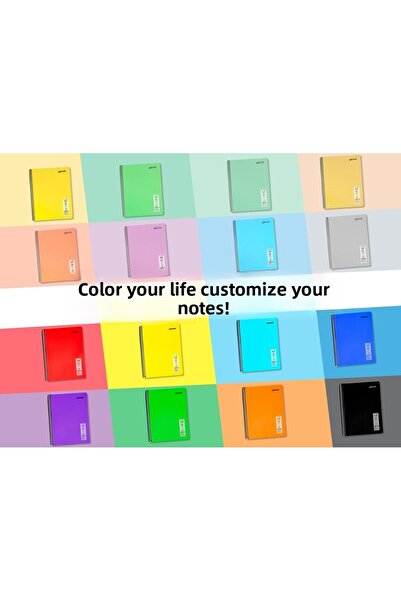 Mynote Flex Neon A4 Notebook 96 Sheets 4 Check 4 Line Notebook Set