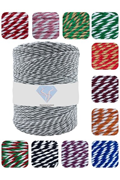 E Elmas Two Color Bundling Rope Gray - White (2-3mm-200gr-200 M)