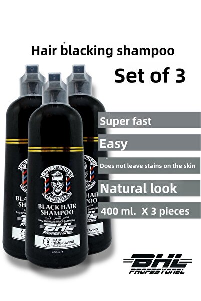 BHL Profesyonel شامبو تكثيف الشعر مجموعة ثلاثية للشعر الأسود الناعم والطبيعي ...