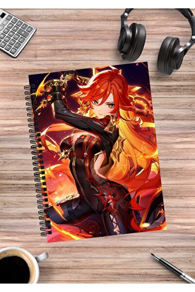mertfigur Genshin Mavuika Anime Spiral Notebook A5 (50 Sheets)