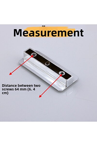 Badem10 Mâner din plastic argintiu Elite 64 mm Mobilier de bucătărie Sertar Bucătărie Dulap Dulap Mânere Capac Mâner 6,4 cm