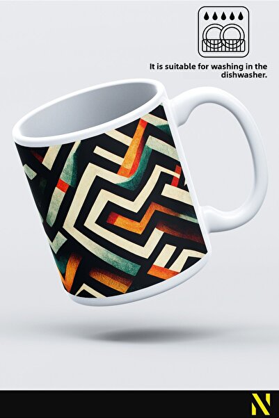 nilizma Abstract Pattern Porcelain Mug Cup Mug 330 ml