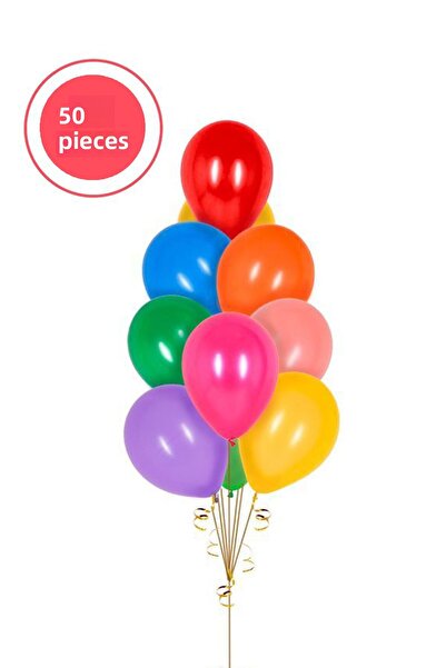 Elif mağazacılık حزمة الحفلات 9/A بالون ملون 50 قطعة