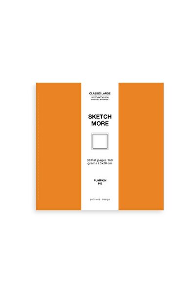 Poli Art Design كراسة رسم مربعة مقاس 20 × 20 سم (للافتات ورسومات) كلاسيكية كبيرة