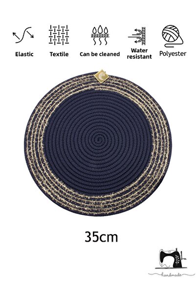 Klappe Design Set of 6 Christmas Design American Service Wicker Plates 35cm