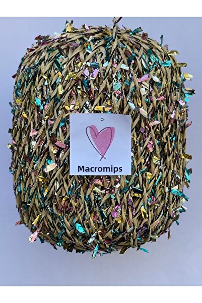 Makromİps كونفيتي معدني فاخر - 50 جم/م فستان سهرة لامع من البوليستر المحبوك