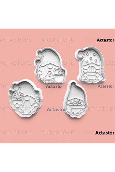 AKTASTORE مجموعة من 4 قوالب لصنع البسكويت والحلوى لتغذية النباتات