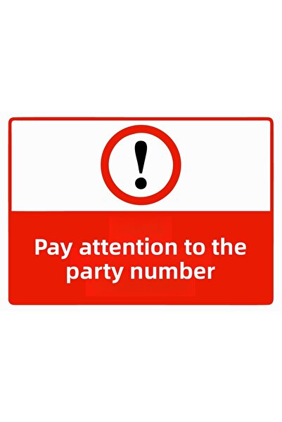 ZiPrinter لافتة تحذيرية من نوع 'انتبه إلى رقم الحفلة' مصنوعة من مادة PVC مقاس...
