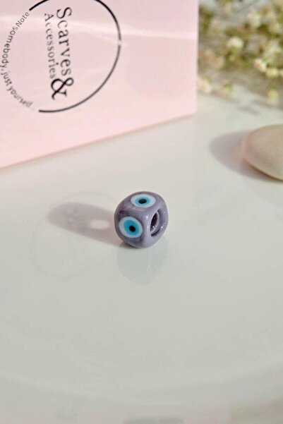 Sacce Scarves&Accessories Μουράνο Χάντρες Κακού Οφίαλου Γκρι