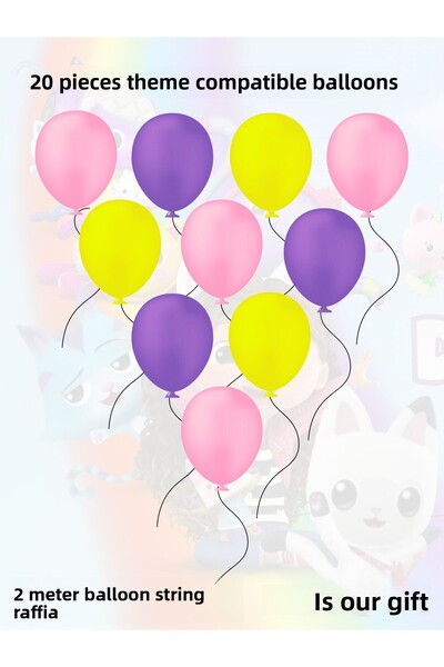 snowparty بالون حفلة عيد ميلاد متوافق مع بيت الدمى غابي غابي غابي