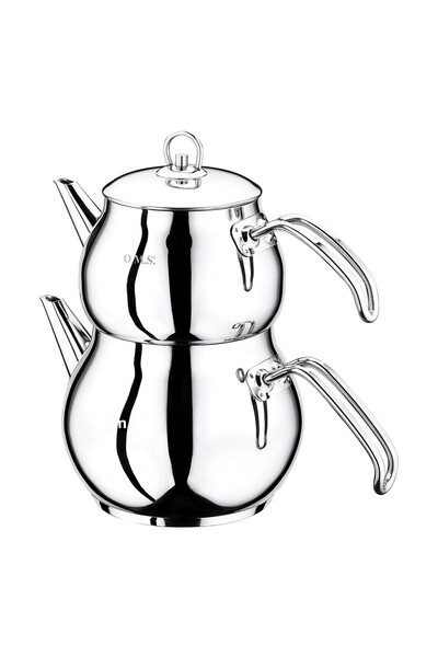 OMS 8012 S إبريق شاي ستانلس ستيل 4 قطع سادة