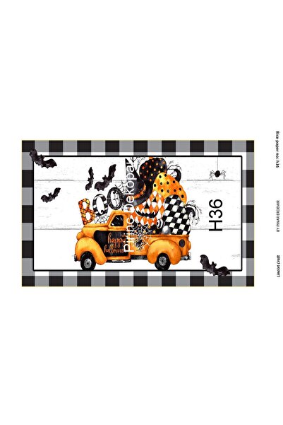 LİNEART Hallowen36 Brass Decopage Paper - 29X42Cm
