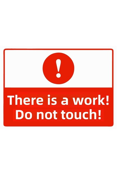 ZiPrinter لافتة تحذيرية من نوع 'لا تدخل، هناك عمل' مصنوعة من مادة PVC مقاس A4...