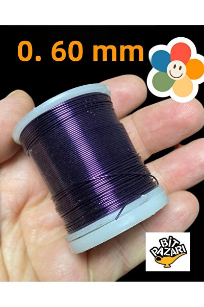 izmir Bitpazarı Sârmă de flori de cupru 0,60 mm - Sârmă de bijuterii - Sârmă de hobby - 1 bobină