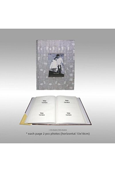 NRCN ألبوم صور منقوش ومطبوع بالأوفست مقاس 13 × 18 سم مكون من 200 قطعة باللون ...