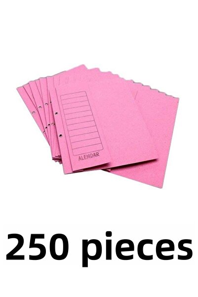 Alemdar 250 Pieces Pink File Half Cover Cardboard File Pink