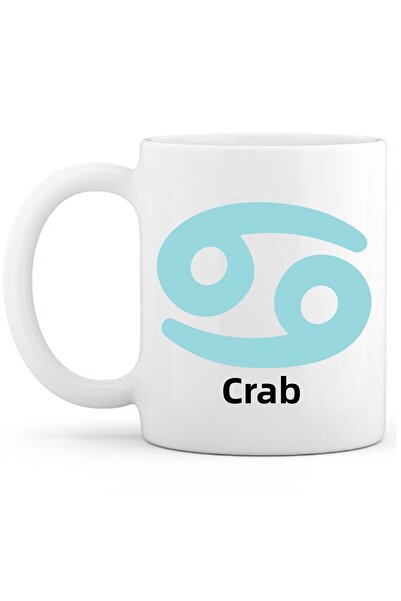 OXVİN كوب قهوة برمز برج السرطان إصدار خاص (مفرد) بورسلين