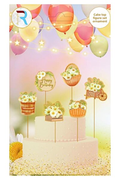 MFM طقم كيك تحت عنوان ديزي مكون من 6 قطع