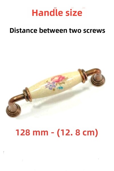 Porcellana Perla Mâner pentru mobilier din porțelan și metal, mâner pentru du...
