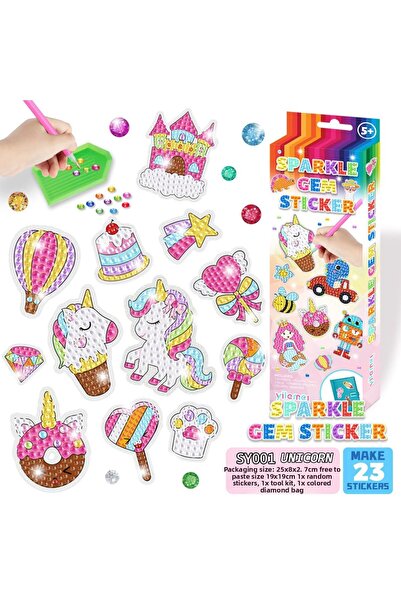 Choice لوحة ماسية رقمية كرتونية SY001، لوحة ماسية مصنوعة يدويًا، وحيد القرن، ...