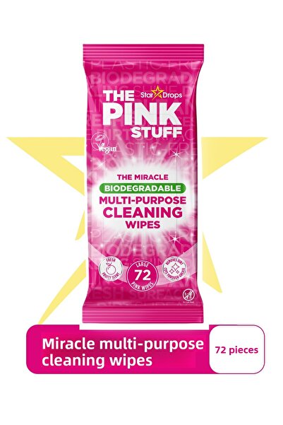 ThePinkStuff مناديل تنظيف متعددة الاستخدامات قابلة للتحلل الحيوي - كبيرة 72 س...