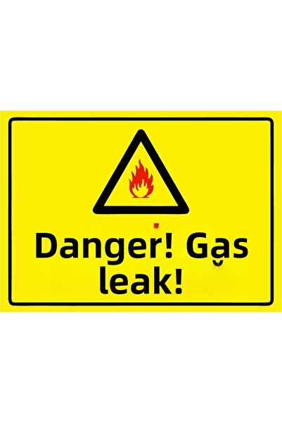 ZiPrinter خطر! تسرب الغاز! لافتة تحذير من مادة PVC مقاس A3 30x42 سم