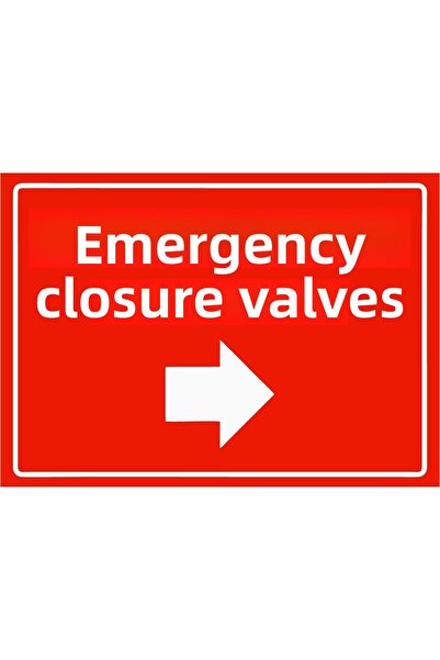 ZiPrinter صمامات إغلاق الطوارئ isg لافتة تحذيرية من مادة PVC مقاس A4 21x30 سم