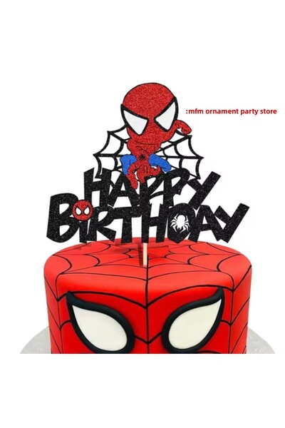 MFM سبايدرمان تحت عنوان عيد ميلاد سعيد إيفا كيك الأعلى