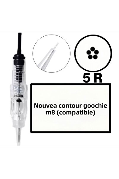 İthalSepeti 20 bucăți (Nouvea Contour-Goochie M8 compatibil-R5) vârf de machiaj permanent cu cartuș înlocuibil (ac)